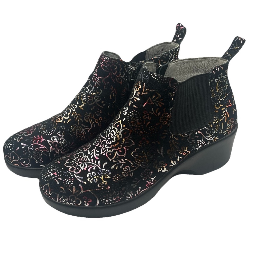 Alegria Eve Metal Sprigs Metallic Ankle Boots Size 39 (Fits US 9)